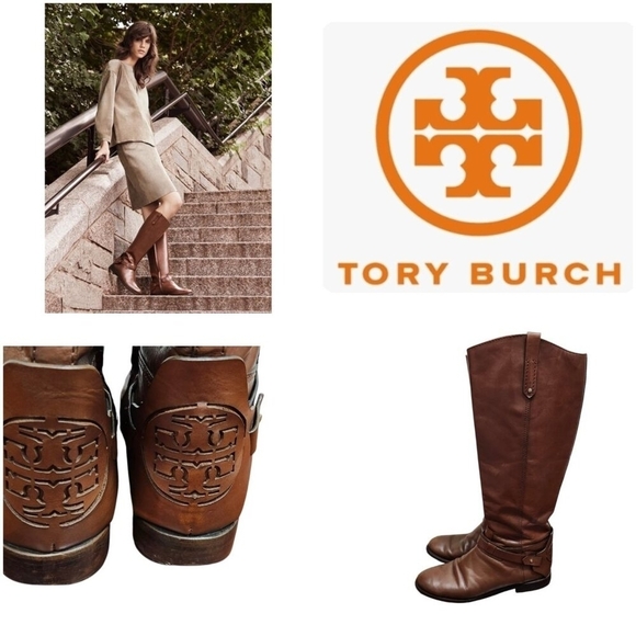 Tory Burch Womens Colton Leather Riding Knee-High Boots 10 - Picture 1 of 13